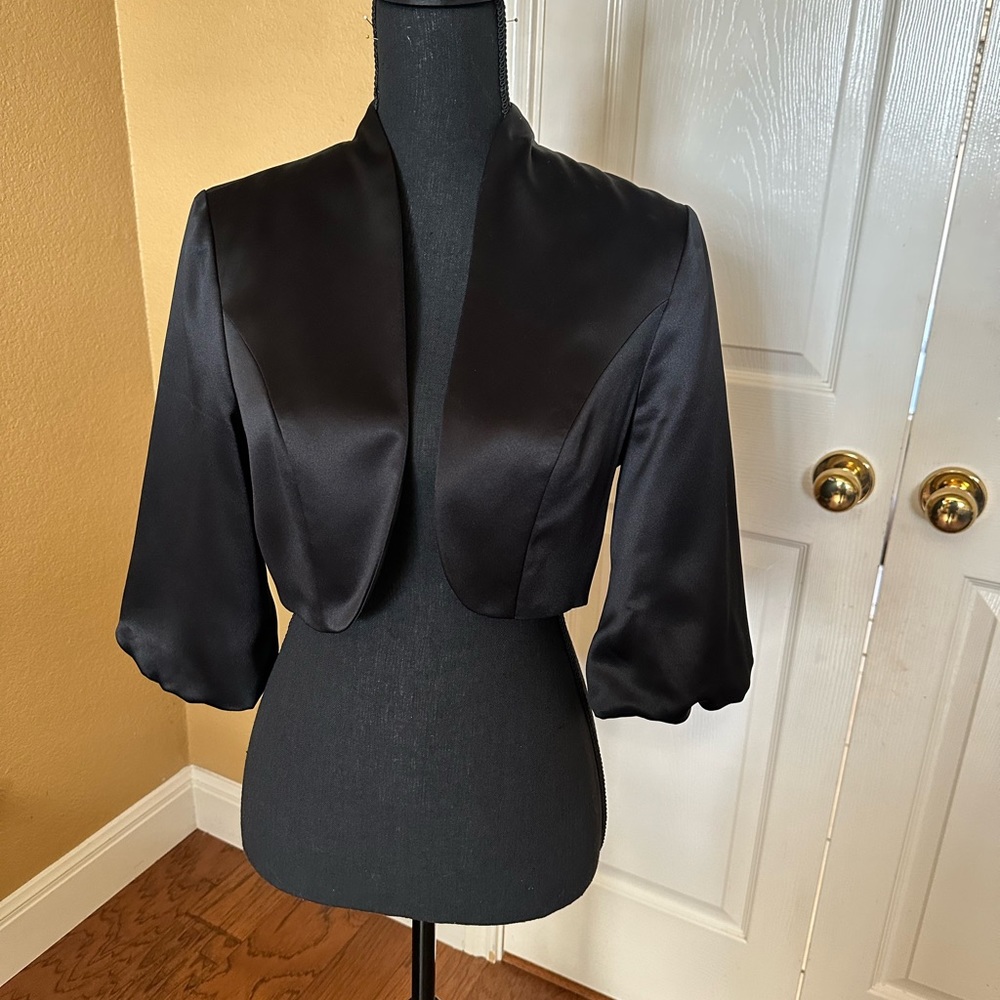 Black satin bolero jacket